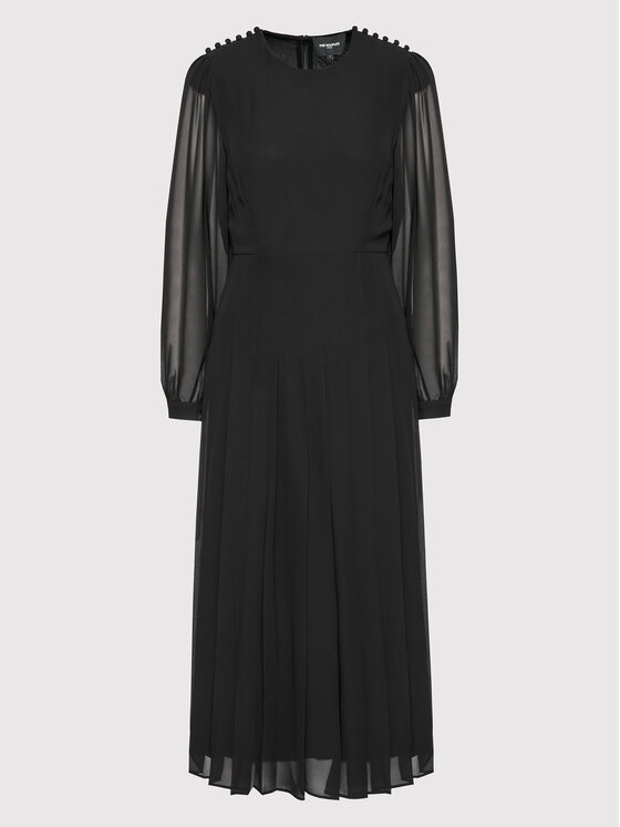 The Kooples Sukienka codzienna Classical Pleats FROB23099K Czarny Regular Fit zdjęcie nr 5