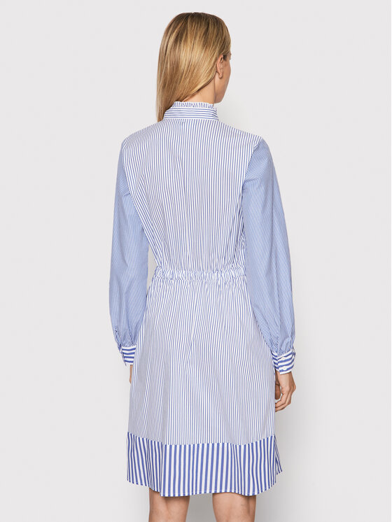 The Kooples Sukienka koszulowa Popeline FROB24250K Niebieski Regular Fit zdjęcie nr 3