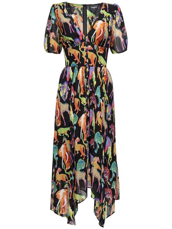 The Kooples Sukienka letnia Funky Jungle FROB18055K Kolorowy Regular Fit zdjęcie nr 4