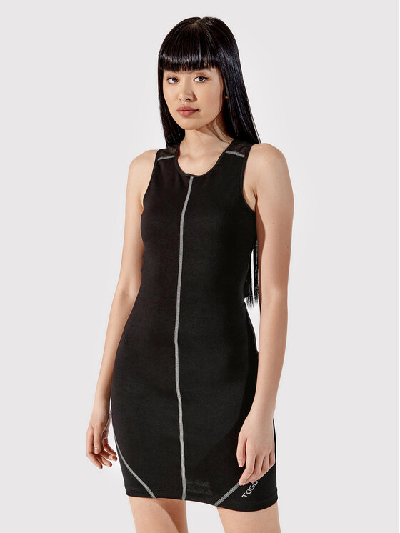 Togoshi Sukienka codzienna TG22-SUD001 Czarny Extra Slim Fit