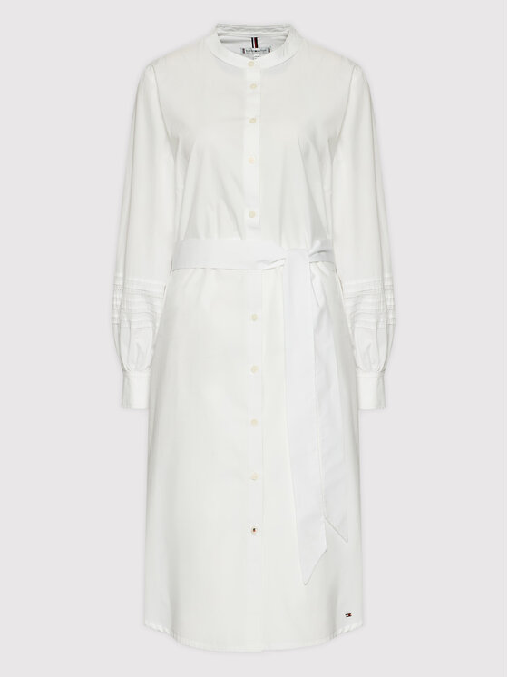 Tommy Hilfiger Curve Sukienka koszulowa WW0WW35367 Biały Regular Fit