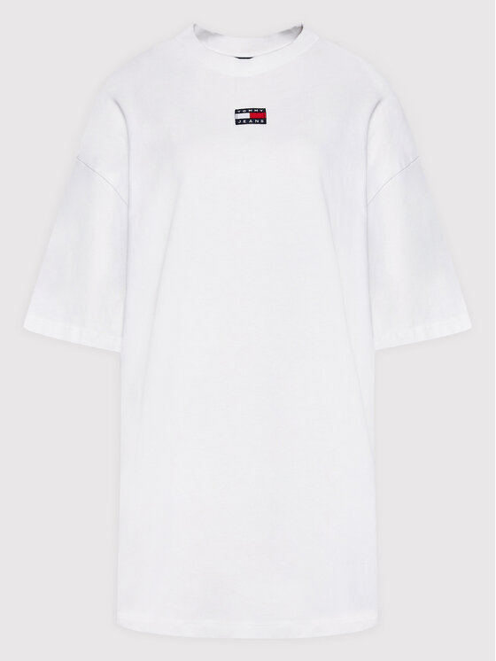 Tommy Hilfiger Sukienka codzienna Essential DW0DW10370 Biały Oversize zdjęcie nr 5
