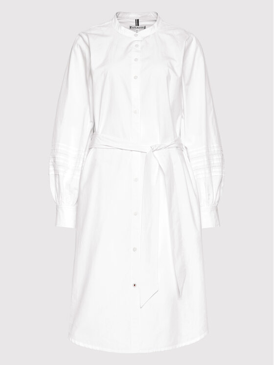 Tommy Hilfiger Sukienka koszulowa WW0WW34123 Biały Regular Fit zdjęcie nr 5