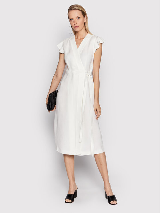 TWINSET Sukienka codzienna 221TT2196 Biały Regular Fit zdjęcie nr 2