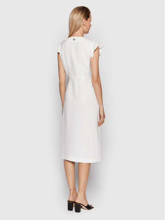 TWINSET Sukienka codzienna 221TT2196 Biały Regular Fit zdjęcie nr 3