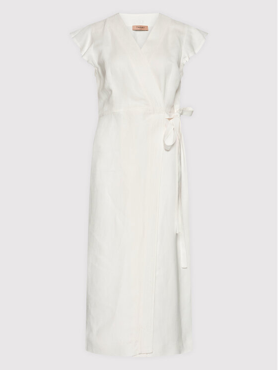 TWINSET Sukienka codzienna 221TT2196 Biały Regular Fit zdjęcie nr 5