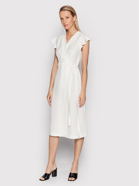TWINSET Sukienka codzienna 221TT2196 Biały Regular Fit