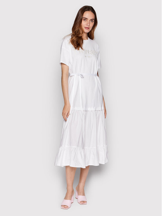 TWINSET Sukienka codzienna 221TT2410 Biały Loose Fit