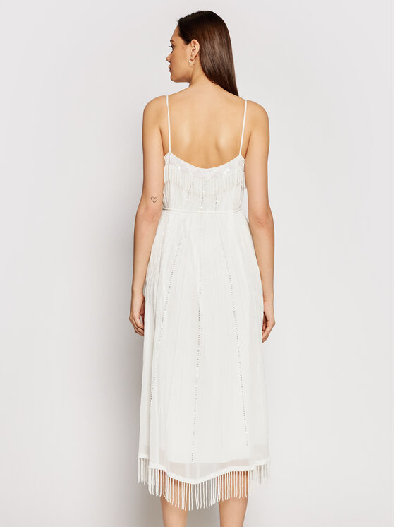 TWINSET Sukienka koktajlowa 211TT2620 Biały Regular Fit zdjęcie nr 3