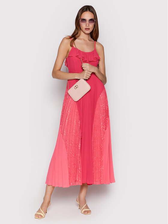 TWINSET Sukienka koktajlowa 221TT2477 Różowy Regular Fit zdjęcie nr 2