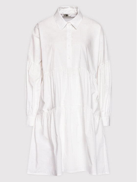 TWINSET Sukienka koszulowa 221LB2JLL Biały Loose Fit zdjęcie nr 5