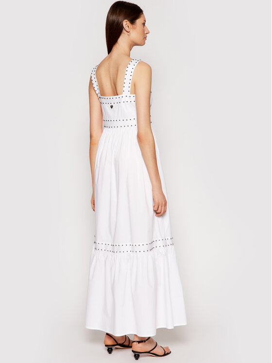 TWINSET Sukienka letnia 211TT2480 Biały Regular Fit zdjęcie nr 3