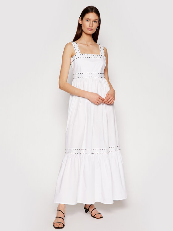 TWINSET Sukienka letnia 211TT2480 Biały Regular Fit