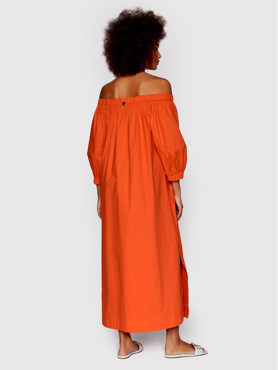 TWINSET Sukienka letnia 221LB2JMM Pomarańczowy Regular Fit zdjęcie nr 3
