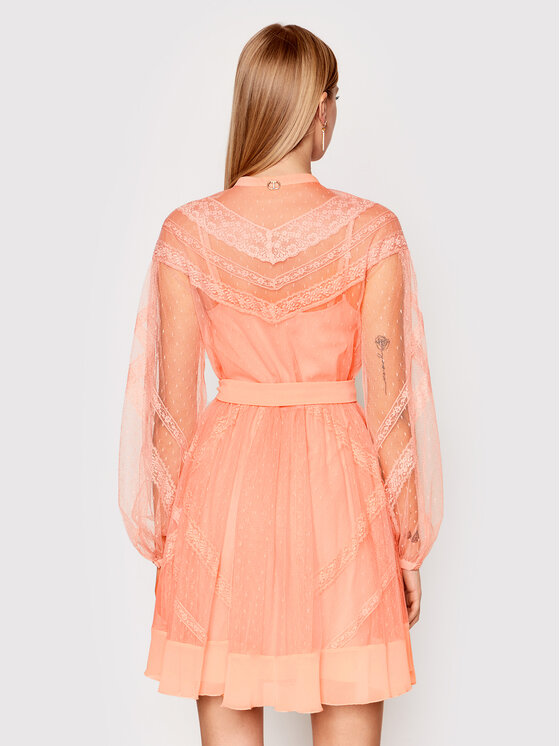 TWINSET Sukienka letnia 221TP2171 Różowy Regular Fit zdjęcie nr 3