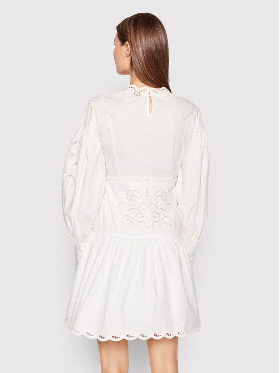 TWINSET Sukienka letnia 221TP2732 Biały Regular Fit zdjęcie nr 3