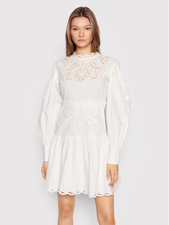 TWINSET Sukienka letnia 221TP2732 Biały Regular Fit