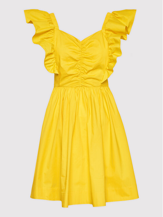 TWINSET Sukienka letnia 221TT2061 Żółty Regular Fit zdjęcie nr 5