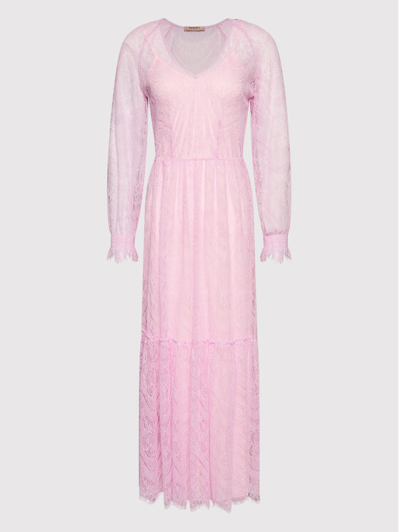 TWINSET Sukienka wieczorowa 221TP2140 Różowy Straight Fit zdjęcie nr 5