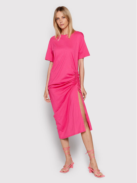 United Colors Of Benetton Sukienka codzienna 3BL0DV008 Różowy Regular Fit