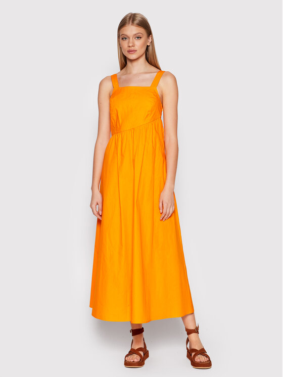 United Colors Of Benetton Sukienka codzienna 4EW7DV01O Pomarańczowy Regular Fit