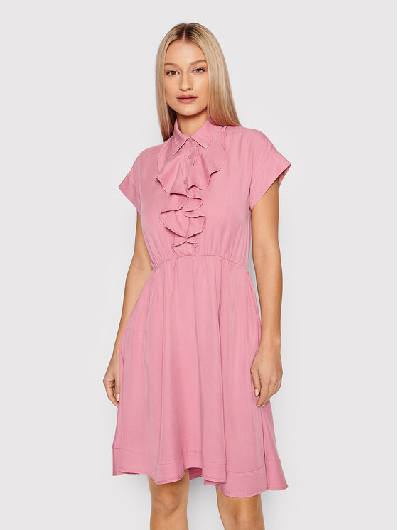 United Colors Of Benetton Sukienka koszulowa 4LCRDV008 Różowy Regular Fit