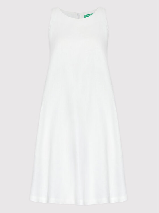 United Colors Of Benetton Sukienka letnia 4AGH5VC73 Biały Regular Fit zdjęcie nr 5