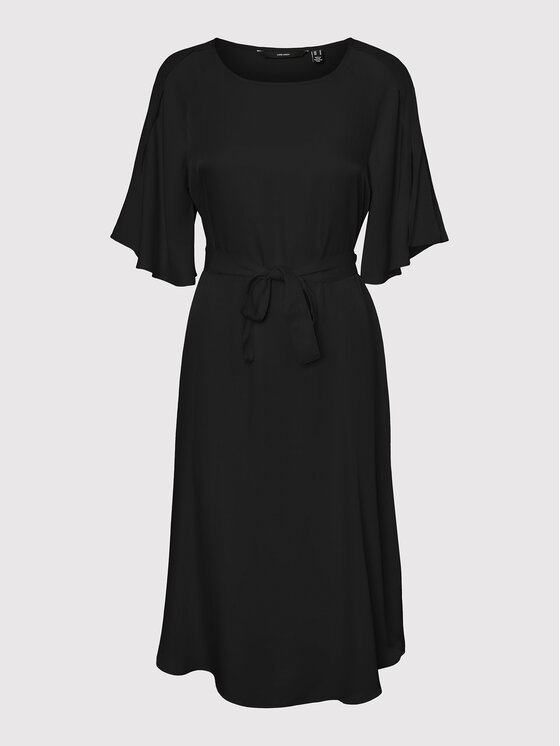 Vero Moda Curve Sukienka codzienna Bonnie 10259340 Czarny Regular Fit zdjęcie nr 5