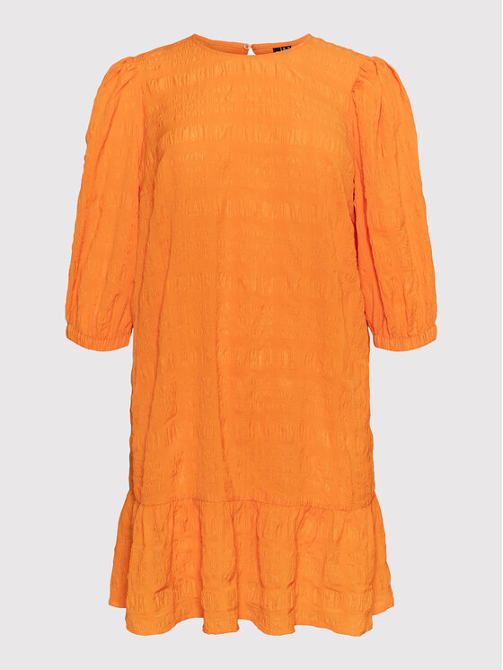 Vero Moda Curve Sukienka letnia Gracie 10264018 Pomarańczowy Regular Fit zdjęcie nr 5