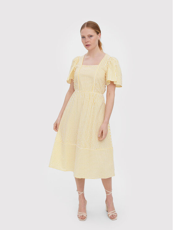 Vero Moda Sukienka codzienna Juno 10260798 Żółty Regular Fit zdjęcie nr 2