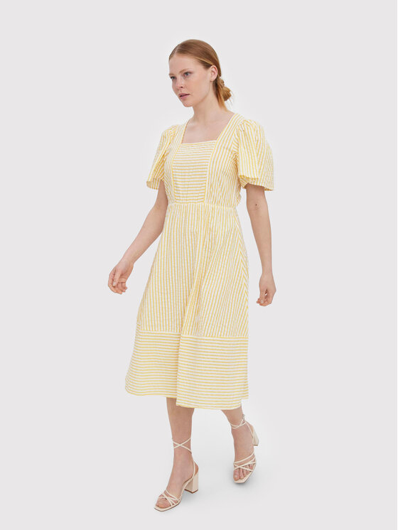 Vero Moda Sukienka codzienna Juno 10260798 Żółty Regular Fit