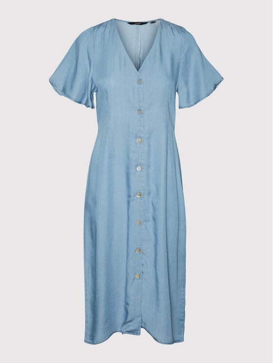 Vero Moda Sukienka codzienna Liliana 10260997 Niebieski Regular Fit