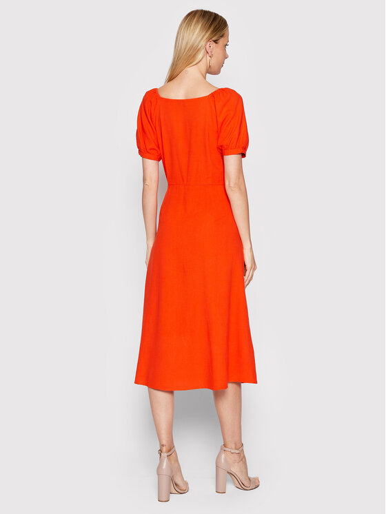 Vero Moda Sukienka koszulowa Jesmilo 10260300 Pomarańczowy Regular Fit zdjęcie nr 3