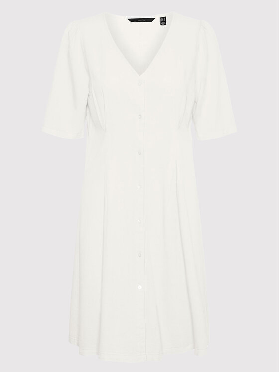 Vero Moda Sukienka koszulowa Jesmilo 10260355 Biały Regular Fit