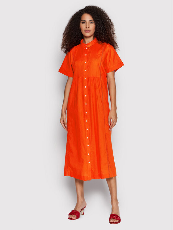 Vero Moda Sukienka koszulowa Jilla 10260810 Pomarańczowy Relaxed Fit