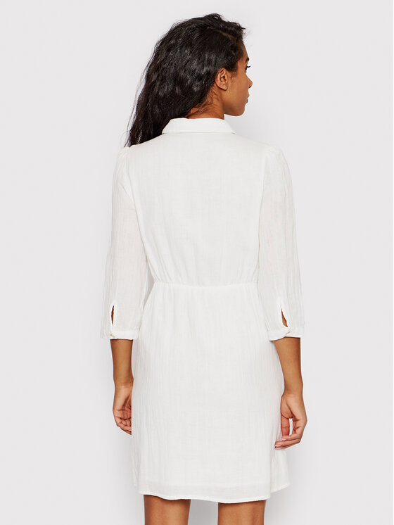 Vero Moda Sukienka koszulowa Prilla 10265202 Biały Regular Fit zdjęcie nr 3