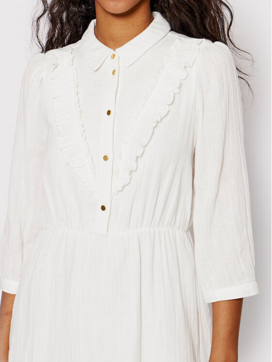 Vero Moda Sukienka koszulowa Prilla 10265202 Biały Regular Fit zdjęcie nr 4