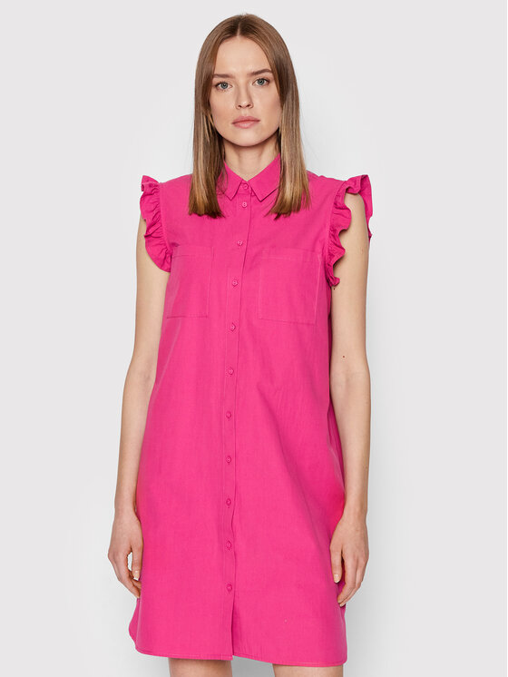 Vero Moda Sukienka koszulowa Signe 10265332 Różowy Regular Fit