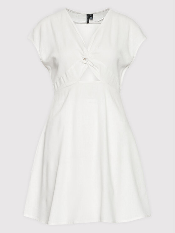Vero Moda Sukienka letnia Jesmilo 10260353 Biały Regular Fit zdjęcie nr 5