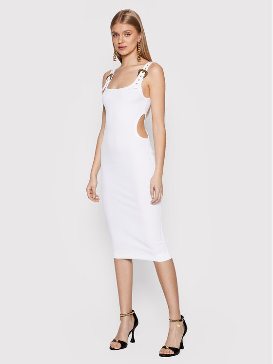 Versace Jeans Couture Sukienka codzienna Baroque 72HAO943 Biały Slim Fit zdjęcie nr 2