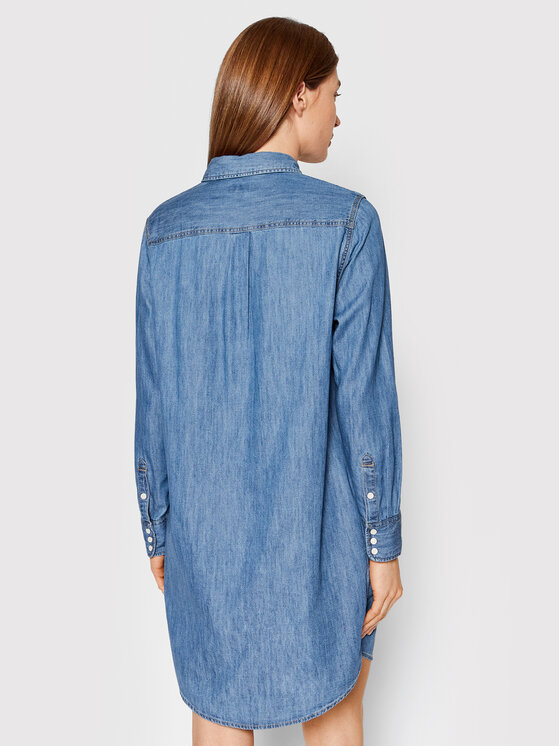 Wrangler Sukienka jeansowa W9N88NX8E Niebieski Regular Fit zdjęcie nr 3