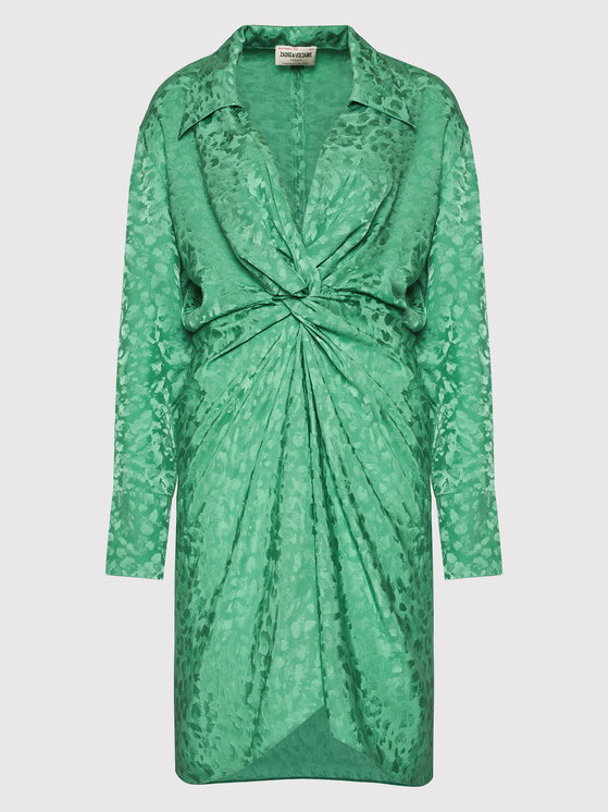 Zadig&Voltaire Sukienka codzienna Rozo WWDR00034 Zielony Regular Fit zdjęcie nr 5