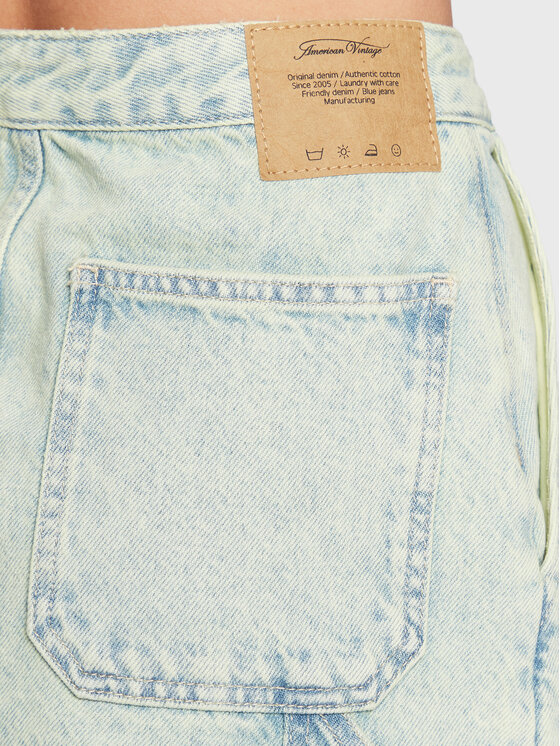 American Vintage Spódnica jeansowa Joybird JOY13BH22 Niebieski Regular Fit zdjęcie nr 5