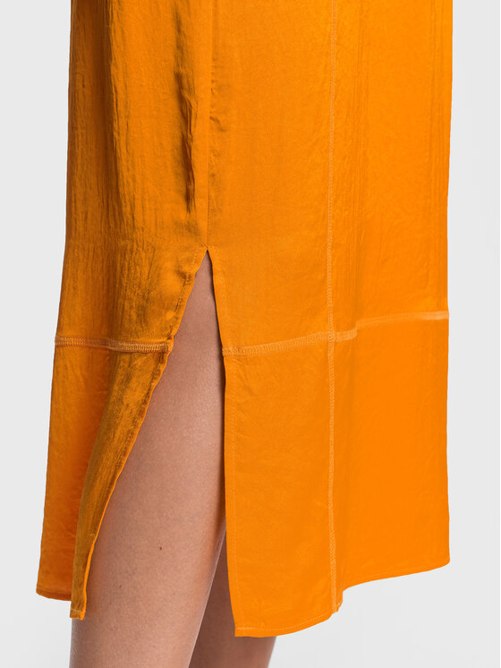 American Vintage Spódnica midi Widland WID13CE23 Pomarańczowy Regular Fit zdjęcie nr 4