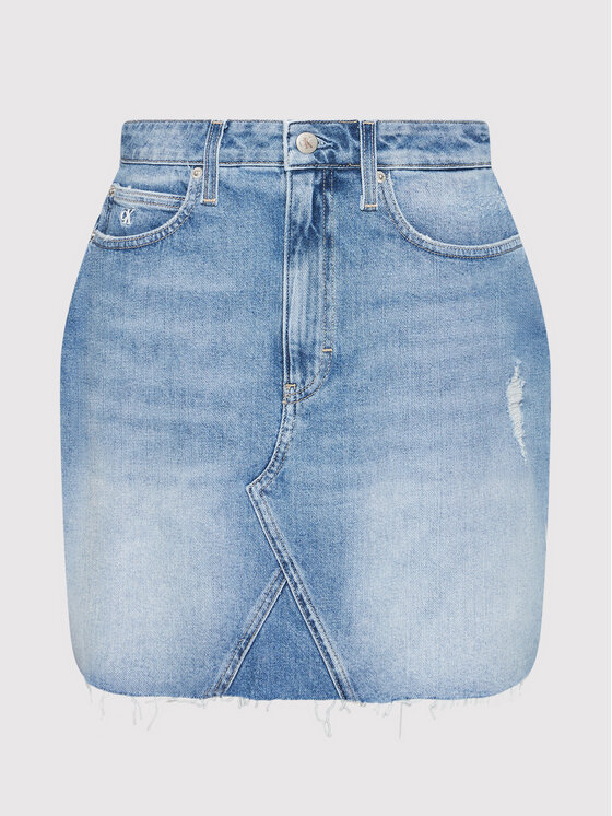 Calvin Klein Jeans Spódnica jeansowa J20J216510 Niebieski Regular Fit zdjęcie nr 5