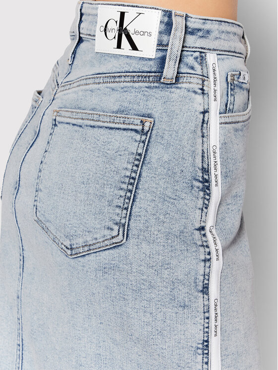 Calvin Klein Jeans Spódnica jeansowa J20J218473 Niebieski Regular Fit zdjęcie nr 4