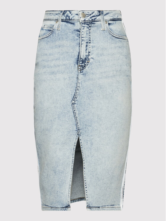 Calvin Klein Jeans Spódnica jeansowa J20J218473 Niebieski Regular Fit zdjęcie nr 5