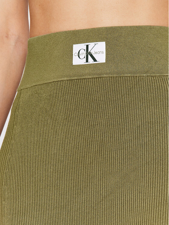 Calvin Klein Jeans Spódnica ołówkowa J20J218949 Zielony Slim Fit zdjęcie nr 4