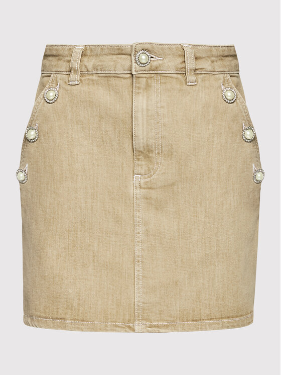 Custommade Spódnica jeansowa Rosel 999456901 Brązowy Regular Fit zdjęcie nr 5