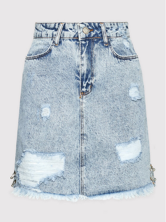 DeeZee Spódnica jeansowa Florence Snow Wash 22M-05 Niebieski Regular Fit zdjęcie nr 5